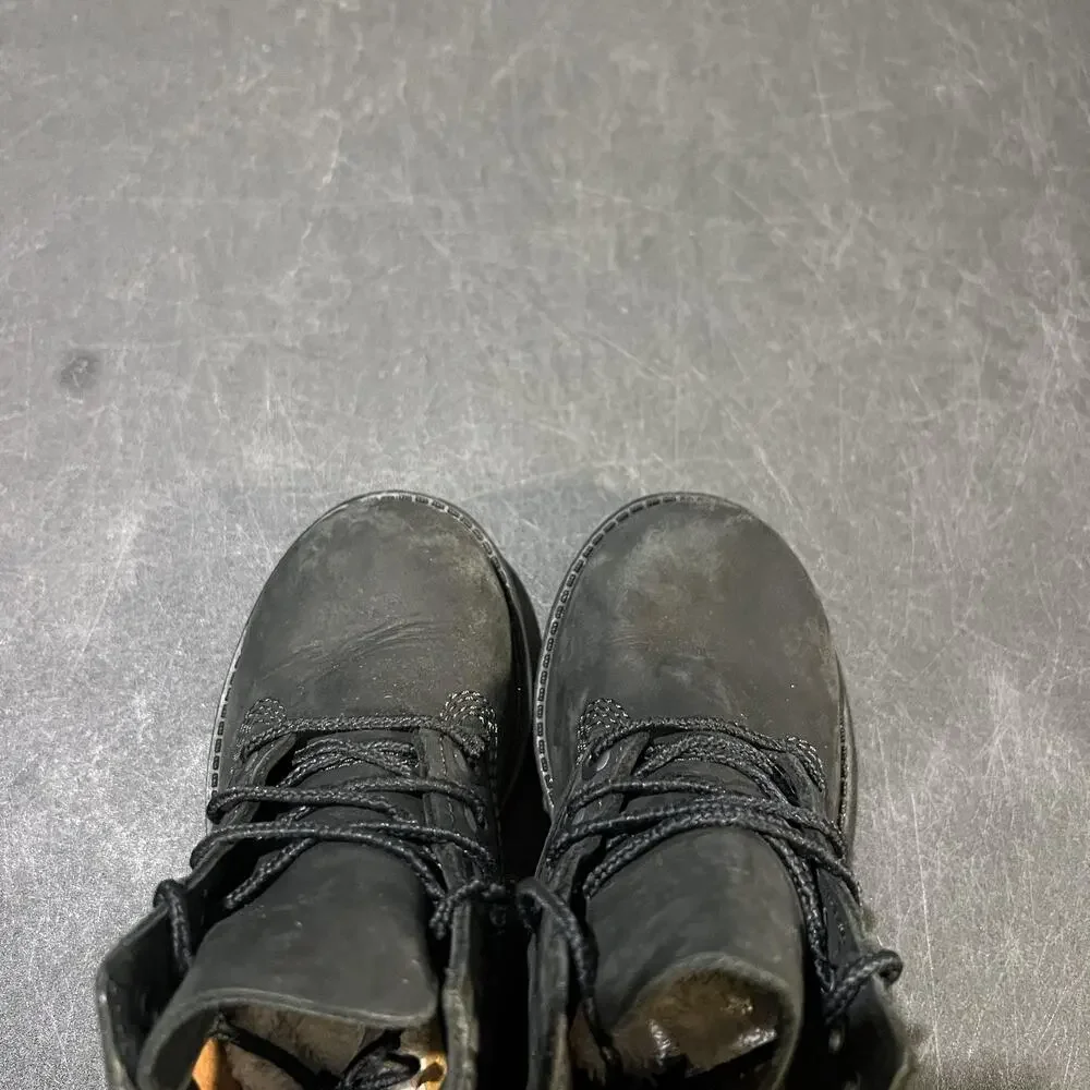 Timberland Waterproof Boots Toddler Size 10c Black Nubuck Lace Up Winter Boys